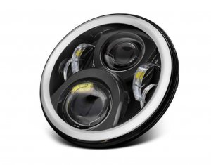 Headlight CUSTOMACCES EVOLUTION 2 with support black