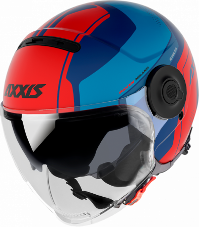 JET helmet AXXIS RAVEN SV ABS milano matt blue red S