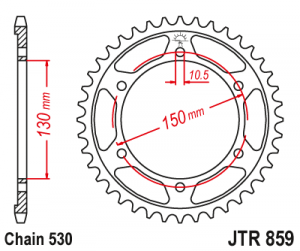 Rear Sprocket Jt Jtr 859 49 49t 530 Rear Sprockets Jt High Carbon Steel Eshop Estonia Uab Kmoto Powered By Motopoint